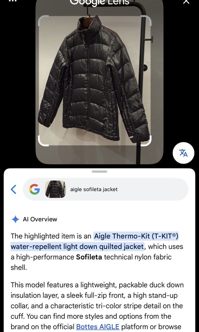 AIGLE THERMO KIT WATER-REPELLENT LIGHT DOWN QUILTED JACKET (Category: Coats, Jackets and Outerwear) located in Dagupan City. Submitted by size.spectrum (Listing ID 1463645230, Image 2). Description: SIZE 34 SMALL TO MEDIUM ASIAN EXCELLENT USED, NO FLAWS Discount for bundle items SKI JACKET DOWN JACKET DUCK DOWN JACKET WORKWEAR JACKET QUILTED JACKET, LIGHT DOWN JACKET, PUFFER JACKET, WINTER JACKET, HIKING TREKKING.