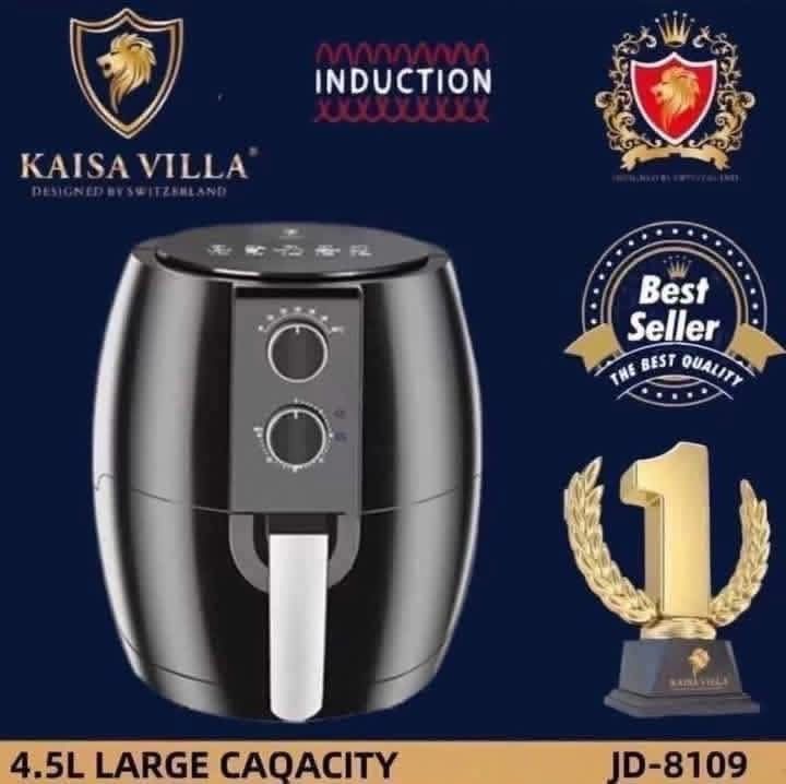air fryer (Category: Fryers) located in Tayabas. Submitted by lovelyalcaraz (Listing ID 1463610630, Image 1). Description: JD-8109 KAISAVILLA 4.5L CAPACITY AIR FRYER Oil Free non stick pan.