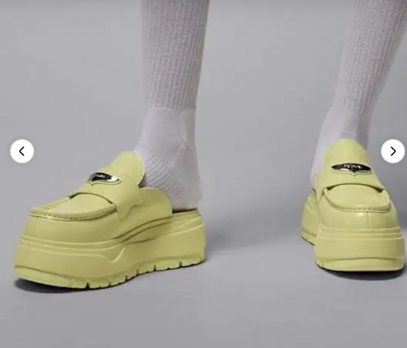 Air Jordan Platform Mules - Yellow (Category: Flats & Sandals) located in Baguio. Submitted by workwear2600 (Listing ID 1463666879, Image 2). Description: - Yellow Air Jordan platform mules - Slip-on loafer-inspired design - Chunky platform sole for added height - Features a stylish metal accent on the strap - Perfect for a bold, casual, and comfortable look -size 6 , 23 cm .
