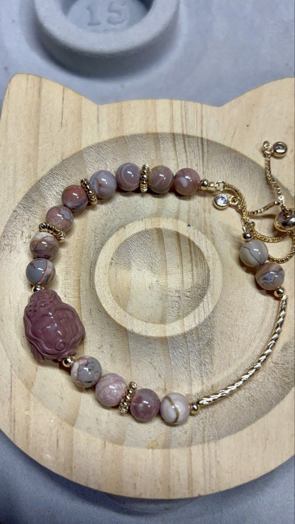 Alashan Bracelet with Mermaid Charm (Category: Bracelets) located in Rizal. Submitted by va_nes_sa_ (Listing ID 1463632880, Image 2). Description: - Beautiful Alashan bracelet - Features a unique Mermaid charm - Made with natural stone beads - Adjustable chain for a comfortable fit - Adds spiritual elegance to any outfit - Ideal for gifting or personal wear.