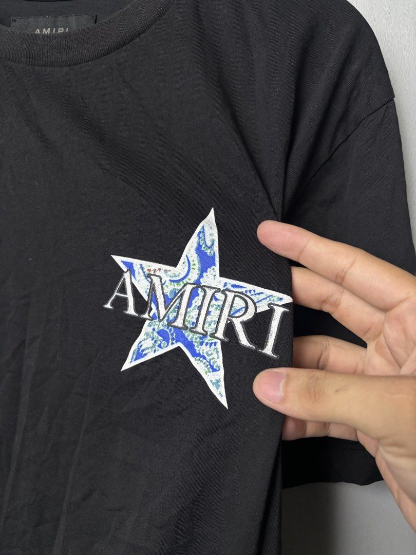 Amiri Paisley Star Tee Shirt (Category: Tshirts & Polo Shirts ) located in Mandaluyong City. Submitted by fellas_ph (Listing ID 1463607677, Image 3). Description: Excellent condition No issues Size M 20.5" Width 26" Length.