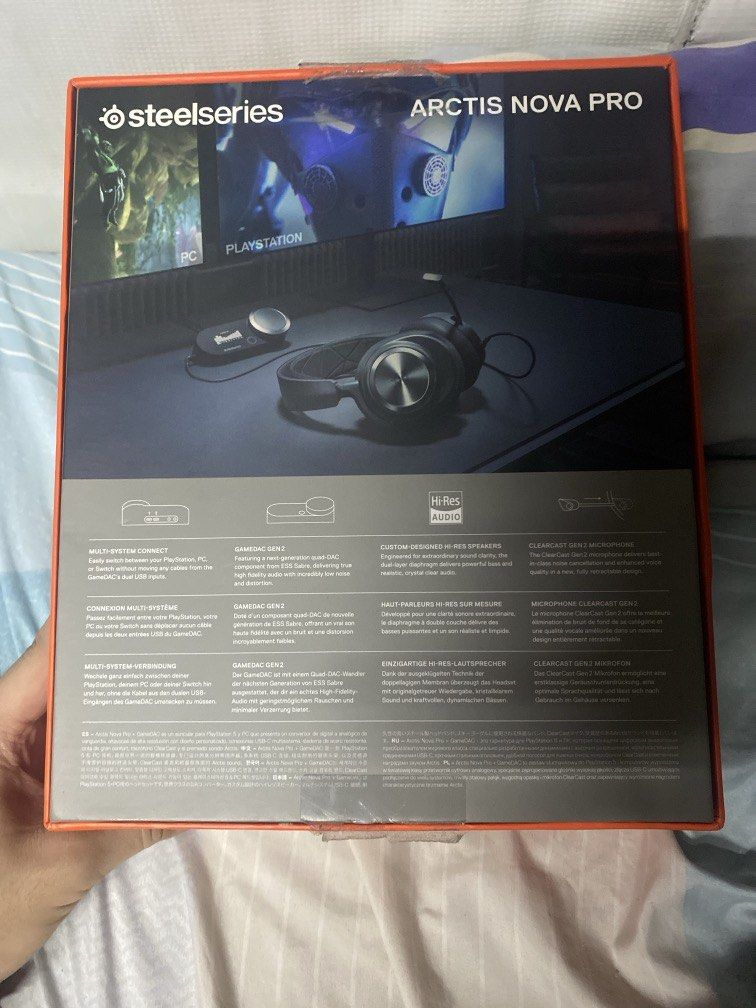 ARCTIS NOVA PRO Steelseries wired Gaming Headset (Category: Headphones & Headsets) located in Manila. Submitted by turkishpinoy09 (Listing ID 1463650986, Image 3). Description: SteelSeries Arctis Nova Pro Wired — PC/PS Edition Selling my Arctis Nova Pro Wired (PC/PS Edition) in like-new condition. Lightly used and worn less than 10 times, so it’s still in excellent condition. Everything is intact and complete with the original inbox/packaging. In