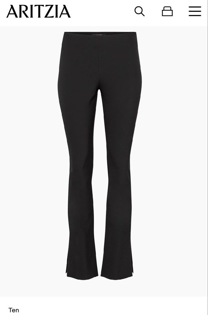 Aritzia TEN Black Trousers (Category: Other Bottoms) located in Muntinlupa City. Submitted by lovedbysabel (Listing ID 1458166119, Image 1). Description: Worn only once! Bought for ₱9k+ plus international shipping fee. Selling because it’s too big on me since I’m only size XS-S. I thought I needed to size up. No flaws at all! It has a side zipper at the bottom part of the jeans, so you can style it however you want. It also has a garter inside th