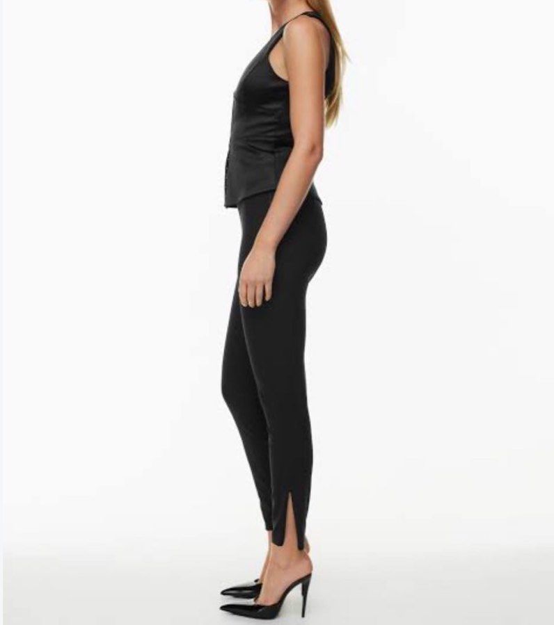 Aritzia TEN Black Trousers (Category: Other Bottoms) located in Muntinlupa City. Submitted by lovedbysabel (Listing ID 1458166119, Image 2). Description: Worn only once! Bought for ₱9k+ plus international shipping fee. Selling because it’s too big on me since I’m only size XS-S. I thought I needed to size up. No flaws at all! It has a side zipper at the bottom part of the jeans, so you can style it however you want. It also has a garter inside th