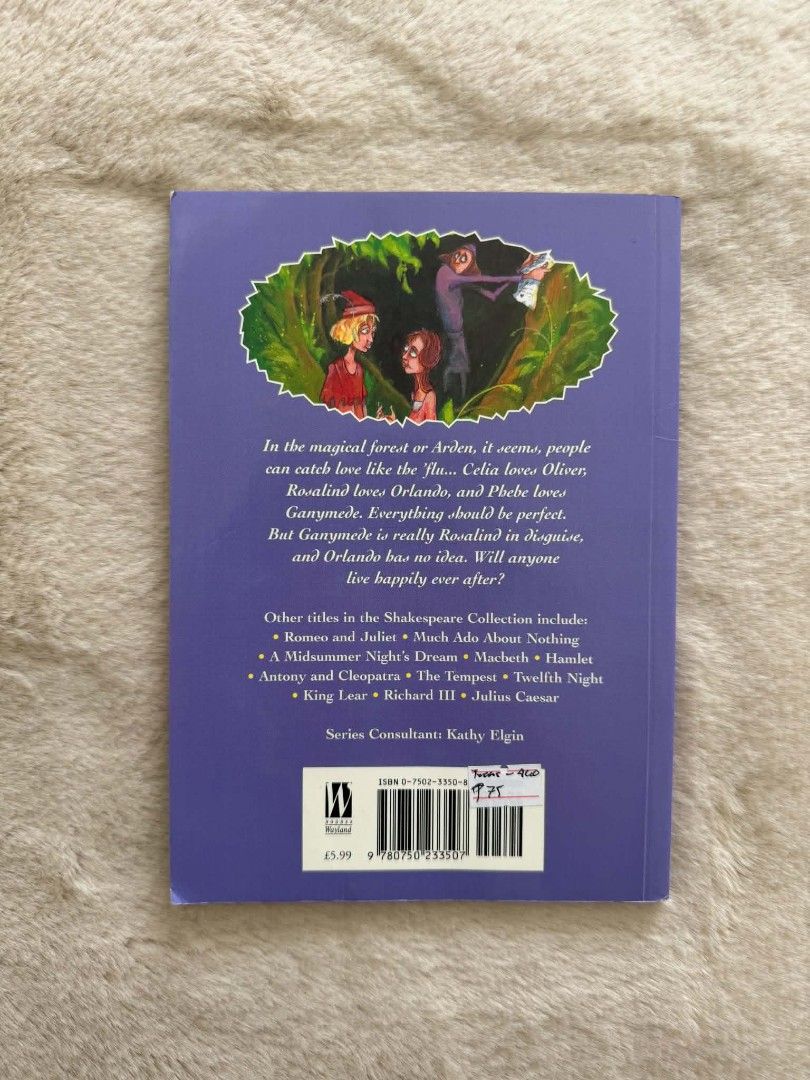 As You Like It - Jan Dean (Category: Children's Books) located in Santiago. Submitted by bookworm_club (Listing ID 1463594608, Image 2). Description: 📚no cancellation, return or exchange. 📚secondhand books. some books are in good condition while some has minimal flaws (foxing, creases, dog-eared pages, etc.) 📚reasonable haggling is allowed. 💰MOP: For same day pickup - CASH & BANK TRANSFER For shipping or scheduled pickup - BANK TRANSFER 🚚MOD