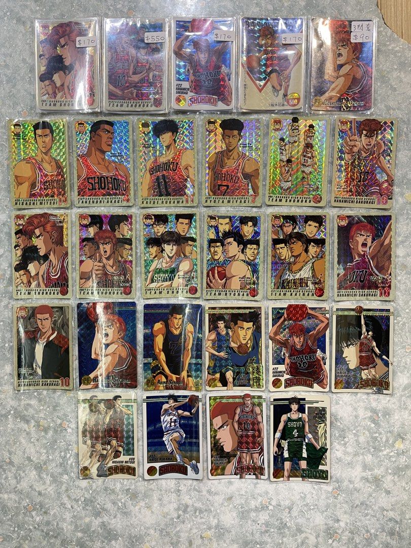 Assorted characters （分類：原色卡片）位於 Hong Kong。 由 char1969 提交（商品編號 1463636484，圖片 1）。簡介： 全日初版 男兒當入樽 不求質素 A1-4各6閃套 其他$30張 只限深水埗天悅廣場150舖或康交收。
