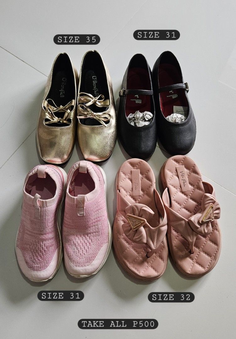 Assorted Shoes (Category: Babies & Kids Fashion) located in Las Pinas. Submitted by happyfindstuff4u (Listing ID 1463683942, Image 1). Description: Details on photo.