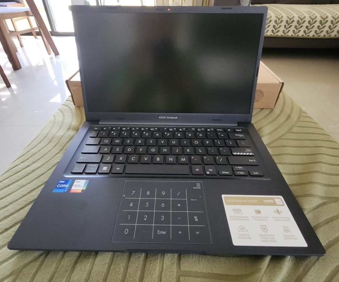 ASUS VivoBook X1404V Laptop (Category: Laptops & Notebooks) located in Manila. Submitted by landritonika (Listing ID 1463583754, Image 3). Description: For sale: bought last sep 18 2026 (brand new) used for less than a week only Specifications: Processor - Intel i7 1355U Screen - 14 inch fullhd Graphics - intel iris xe Storage - 512GB Ram - 12GB ddr4 OS - win 11 home Free Bag With warranty I can send the receipt if needed Bought for 50,000 Sellin