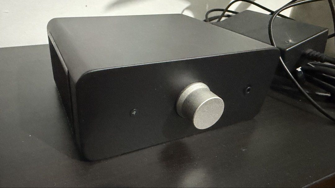 Audioengine N22 Powered Speaker Amplifier (Category: Soundbars, Speakers & Amplifiers) located in Manila. Submitted by teraone (Listing ID 1463659778, Image 1). Description: - Audioengine N22 Amplifier in Black finish - Excellent working condition - Convenient front-mounted volume knob - Rear connections: USB power, Line Out, RCA inputs - Standard speaker binding posts for output - low hum when you put your ear next to it. No idea what’s causing 