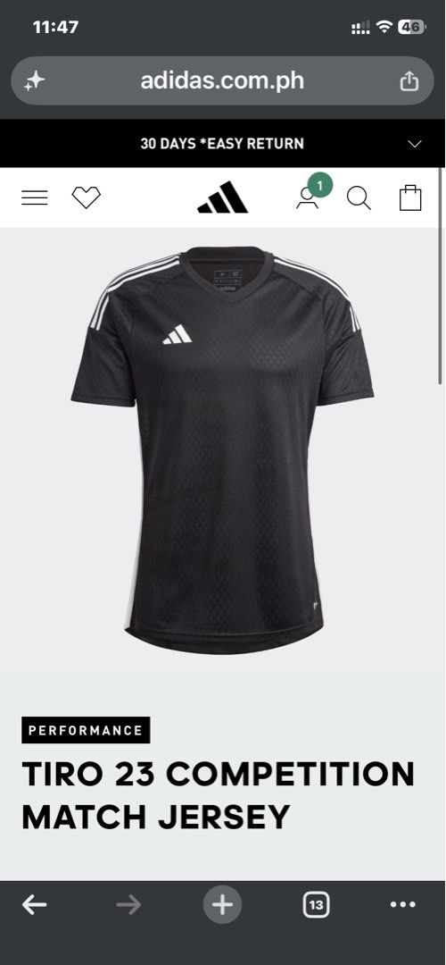 (Authentic) Adidas Tiro 23 Competition Match Jersey (Category: Activewear) located in Cordova. Submitted by aux.archive (Listing ID 1463566863, Image 1). Description: no issue small to medium body fit excellent condition .