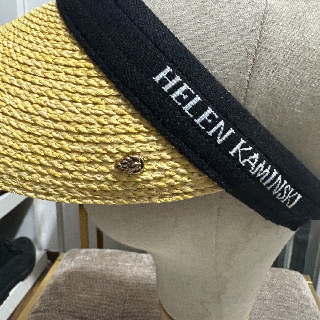 Authentic Helen Kaminski raffia sun visor (Category: Hats & Beanies) located in Binangonan. Submitted by makoleksyon (Listing ID 1463665062, Image 3). Description: Brand new condition Like new No flaws Free size Bought in Japan 💯% Authentic Money back guarantee .