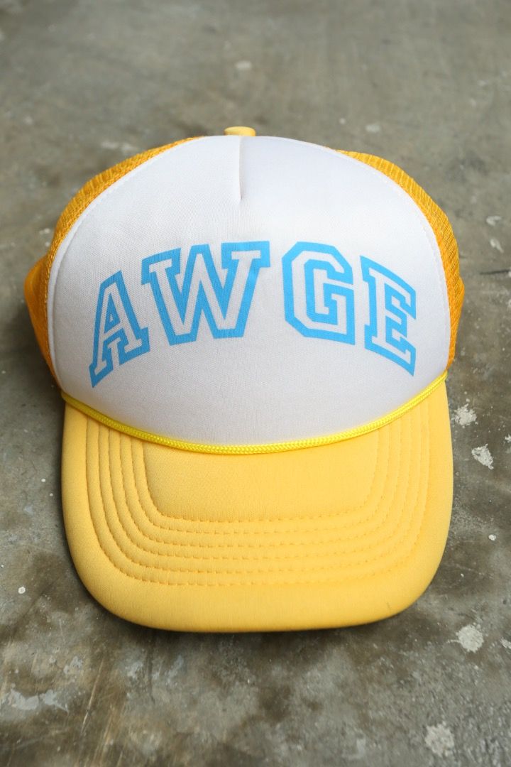 AWGE - Trucker Cap (Category: Caps & Hats) located in Manila. Submitted by graymatter_ (Listing ID 1463653786, Image 2). Description: AWGE - Trucker Cap Tagged Size: One Size Condition: 9/10 Material: 100% Polyester Made in: China.