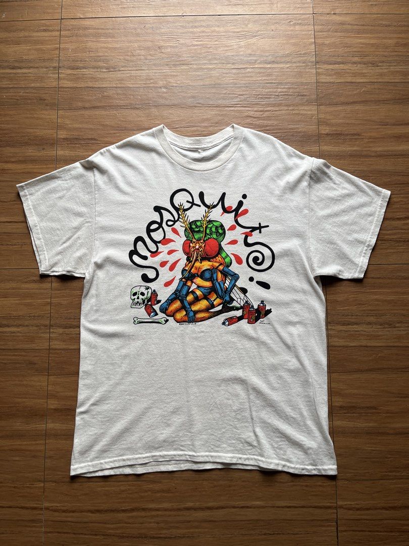 Bad Guys Club “Mosquito!” Tee (Category: Tshirts & Polo Shirts ) located in Davao. Submitted by spilled.bins (Listing ID 1463636560, Image 1). Description: Bad Guys Club “Mosquito!” Tee Cut White Tag Width: 21in Length: 29in Large Measurement Slight Yellow Collar Excellent Condition Mine: ₱500 . +shipping fee on top . Model Reference: Height: 5’5 feet Weight: 68kg.