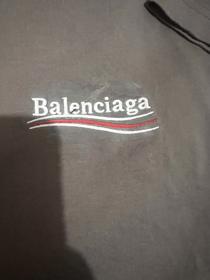 Balenciaga Logo T-Shirt (Category: Shirts) located in Quezon City. Submitted by fly29 (Listing ID 1463684459, Image 3). Description: - Balenciaga Grey T-shirt - Size: XS (can fit L female and small to medium male) - Features classic Balenciaga logo on both front and back - Made in Portugal - Perfect for everyday casual style.