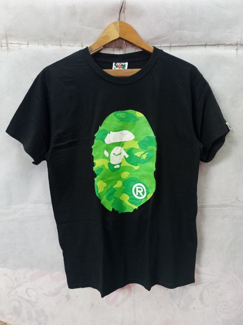 BAPE Mirror Ape Head Tee Black Green Tshirt (Category: Tshirts & Polo Shirts ) located in Quezon City. Submitted by kmbthrift19 (Listing ID 1463692521, Image 1). Description: FS BAPE MIRROR TSHIRT IN EXCELLENT CONDITION PRICE IS STILL NEGOTIABLE JUST PM FOR MORE INFORMATION THANKS .