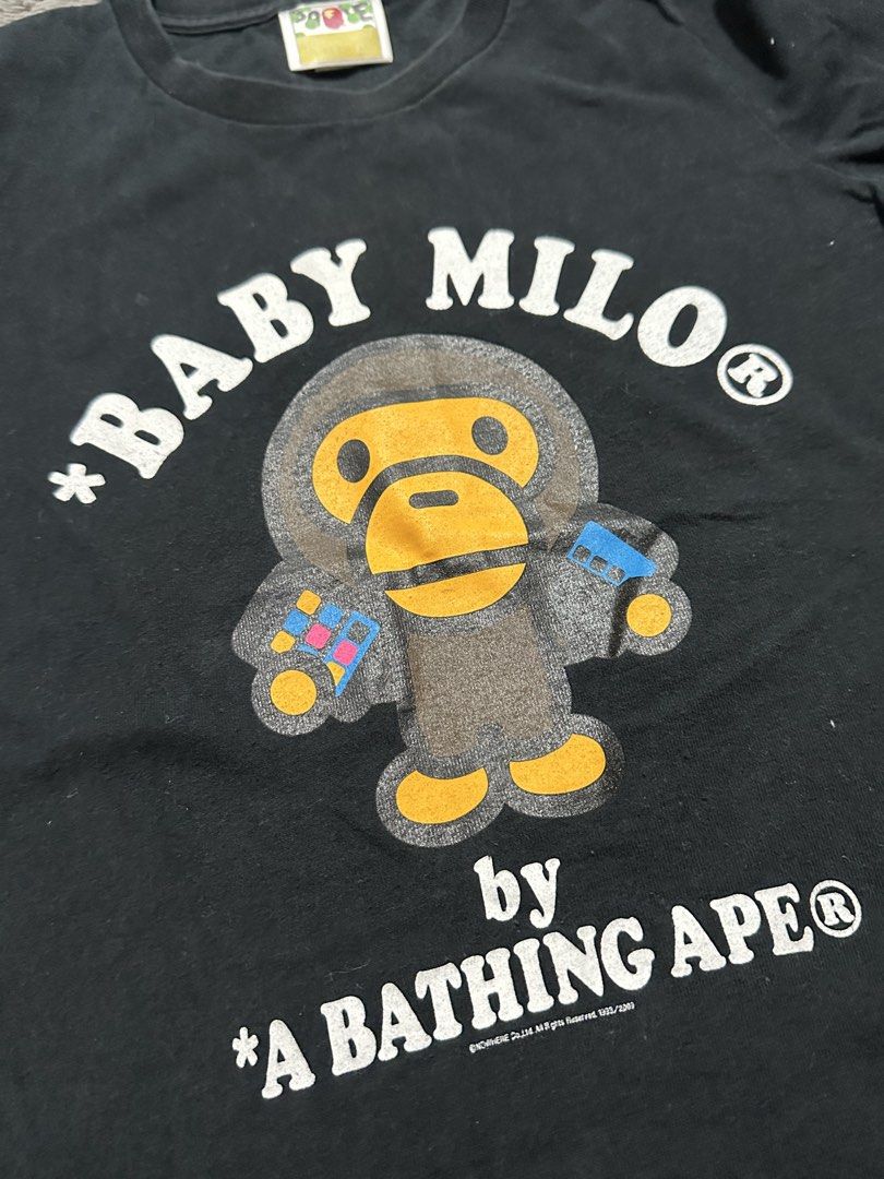 Bathing Ape Baby Milo Tee (Category: Others Tops) located in Manila. Submitted by mae__________c (Listing ID 1463684367, Image 3). Description: used this as baby tee (i’m a medium) can fit xs, small to medium body.