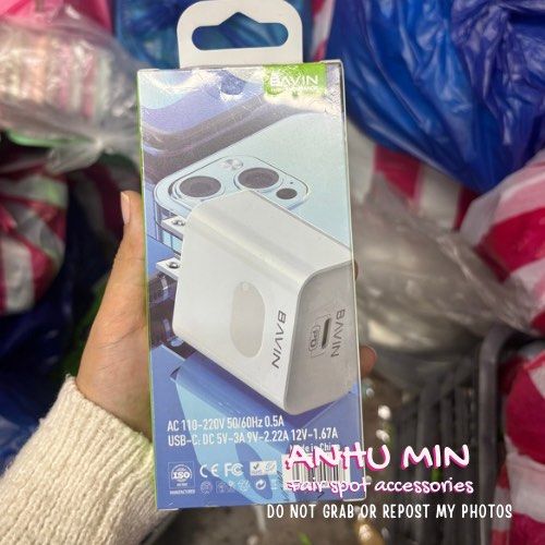 BAVIN Adapter Charger | Original | Fast Charger (Category: Chargers) located in Manila. Submitted by thespot.accessories (Listing ID 1463617557, Image 2). Description: 🔌 BAVIN Chargers – Quality & Reliable Charging Accessories ✔ Available in Charger Cords & Adapters ✔ Compatible with iPhone & Android devices ✔ Fast & reliable charging ✔ Durable & high-quality materials ✔ Perfect for home, office, travel & everyday use ✔ Different types and model