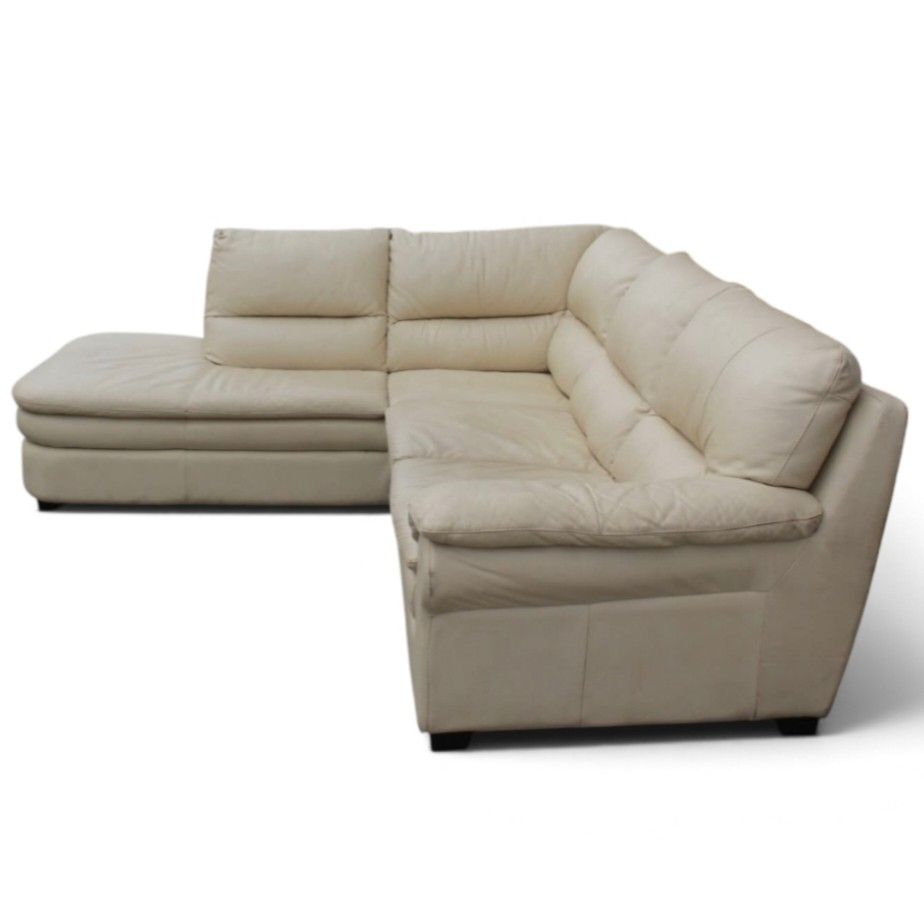BEIGE L-SHAPED 6-8 SEATER LEATHER SECTIONAL SOFA (Category: Sofas) located in Bulacan. Submitted by by_adette (Listing ID 1463656803, Image 3). Description: BEIGE L-SHAPED 6-8 SEATER LEATHER SECTIONAL SOFA Measurements: L85"/94"xW34"xSH16"xH33".