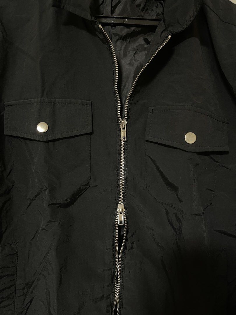 Bench Black Jacket Small (Category: Coats, Jackets and Outerwear) located in Paranaque City. Submitted by clubclassicz (Listing ID 1463692482, Image 2). Description: - Brand: Bench - Color: Black - Size: Small - Features: Two chest pockets with snap buttons, full zip front closure - Origin: Made in China -Chest: 19” -Length: 25” -Sleeves: 23 1/2” -Shoulders: 17”.