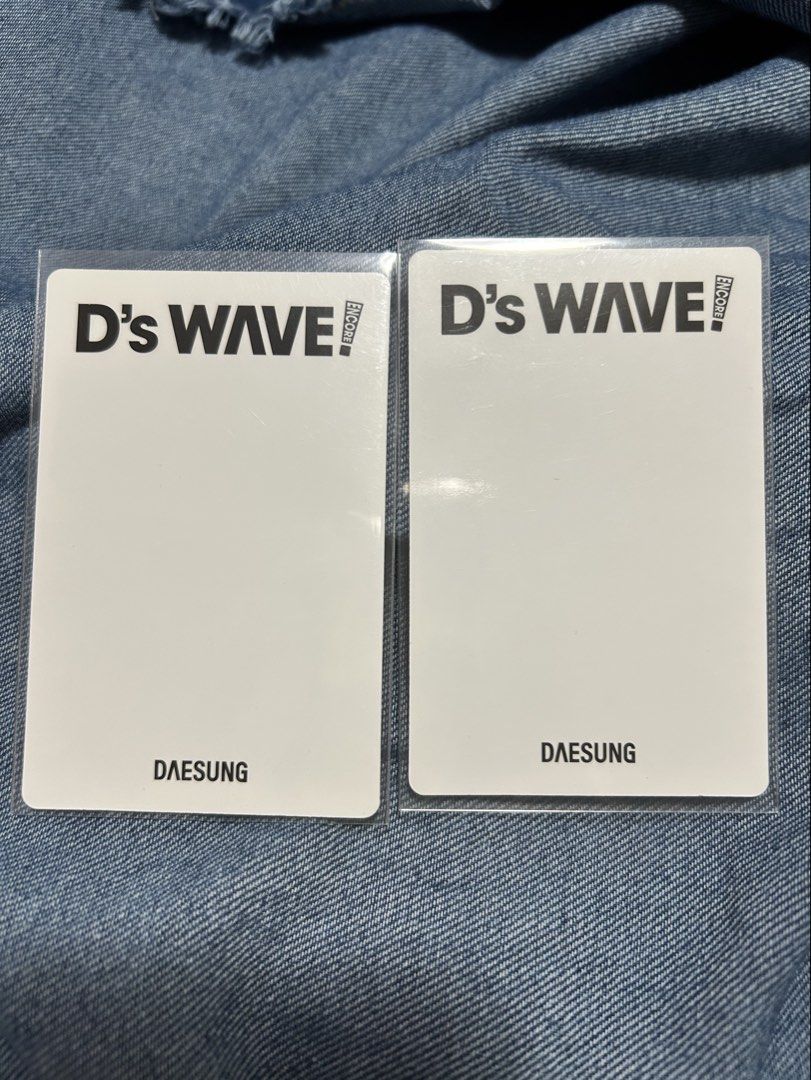 BIGBANG DAESUNG D's WAVE Encore MD Photocard (Category: K-Wave Merchandise) located in Taguig. Submitted by michiko26 (Listing ID 1463714029, Image 2). Description: - A must-have for dedicated collectors - Rare and highly sought-after item - 300 each.