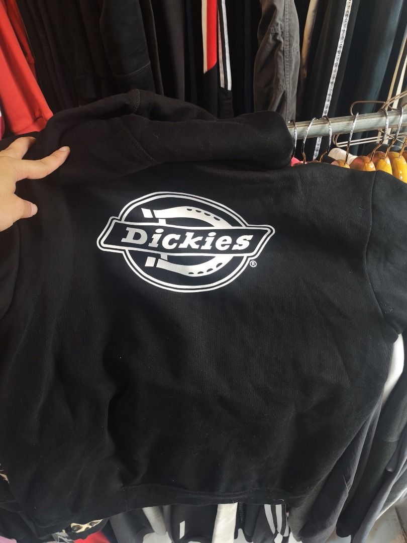 Black Dickies Hoodie with Logo (Category: Hoodies) located in Quezon City. Submitted by drift_and_vibe_thrift (Listing ID 1463588976, Image 2). Description: - Classic black Dickies hoodie - Iconic Dickies logo on front and back - Front pocket and hood - Comfortable material - Perfect for casual wear.