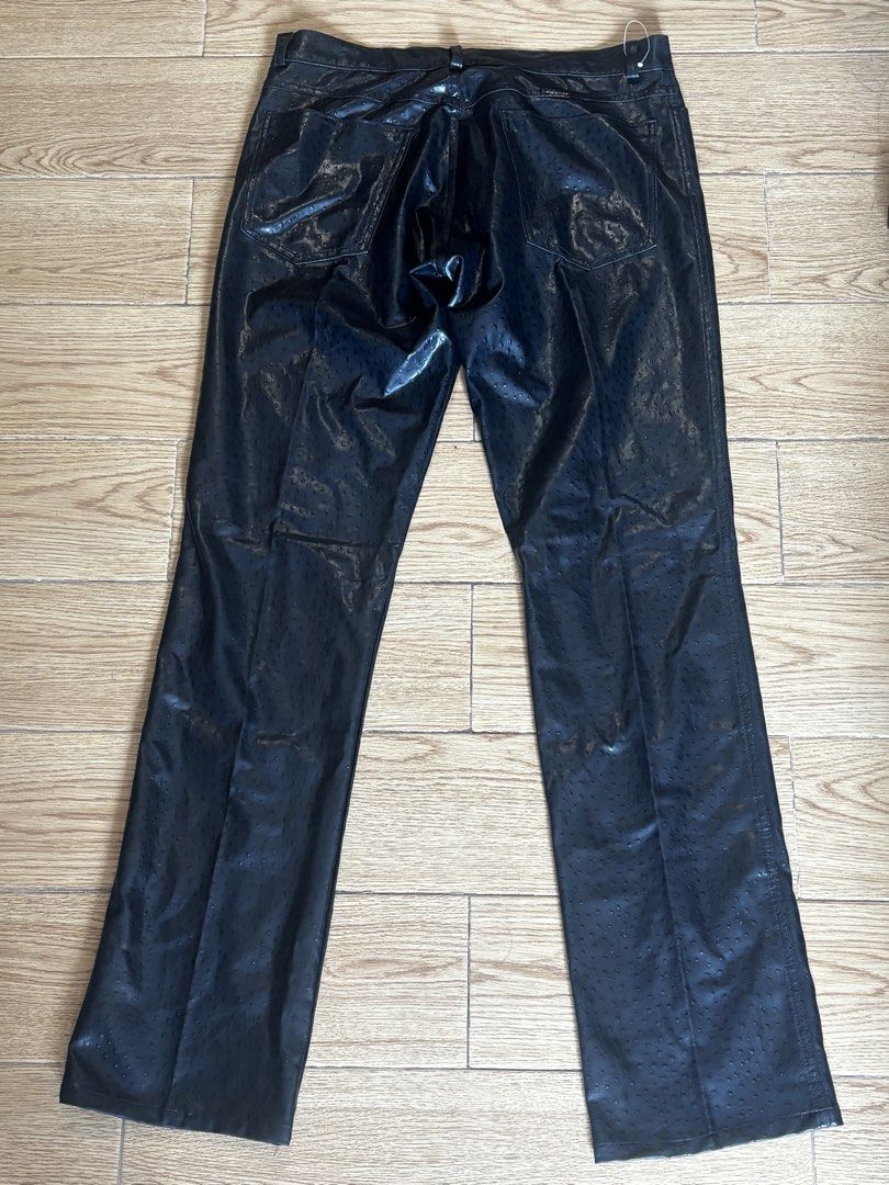 Black Faux Ostrich Leather Pants (Category: Trousers) located in Apalit. Submitted by orchid555_ (Listing ID 1463617255, Image 2). Description: Waist 32” Length 44”.