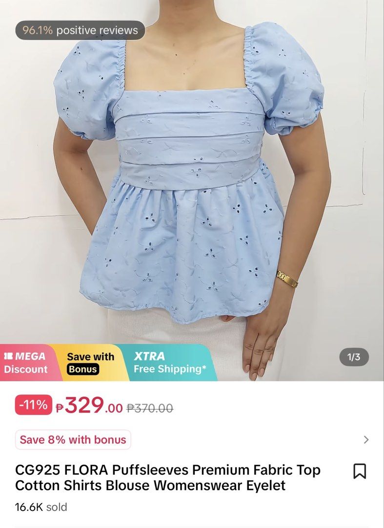 BLACK FLORA TOP (Category: Others Tops) located in Caloocan City. Submitted by lovesteinn (Listing ID 1463587205, Image 2). Description: used only once.