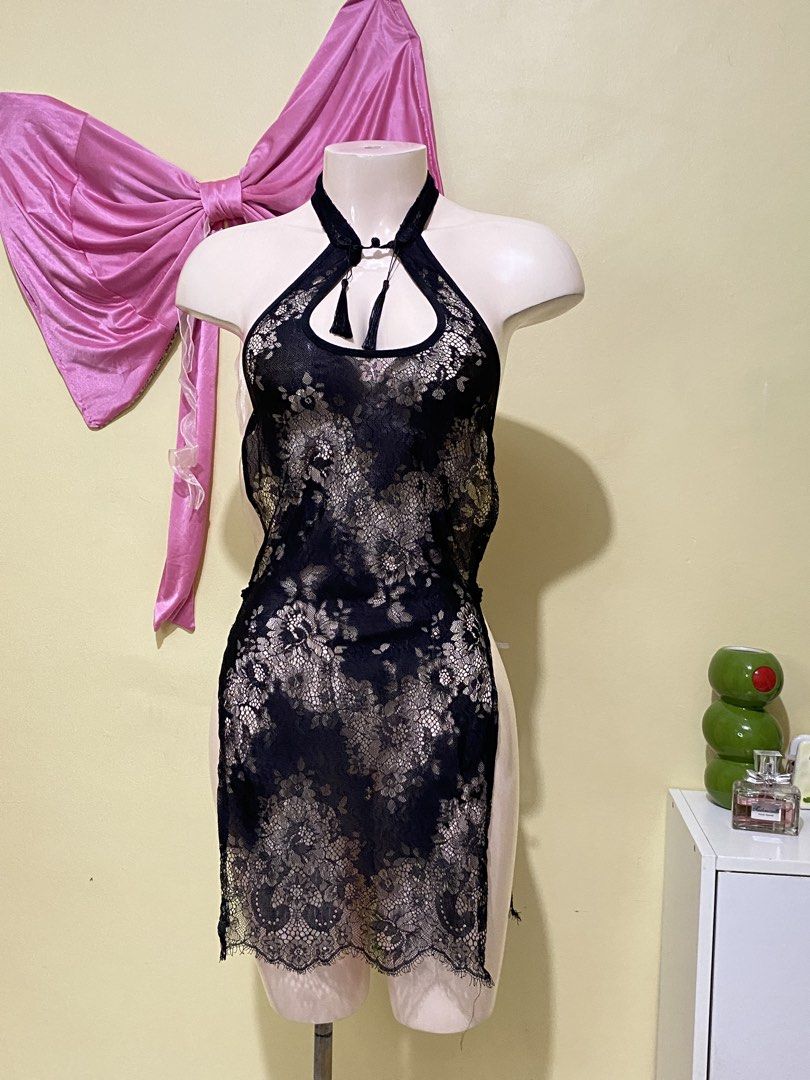BLACK LACE HALTER LINGERIE (Category: Undergarments & Loungewear) located in Dasmarinas. Submitted by hannah.oakph (Listing ID 1463596860, Image 1). Description: .