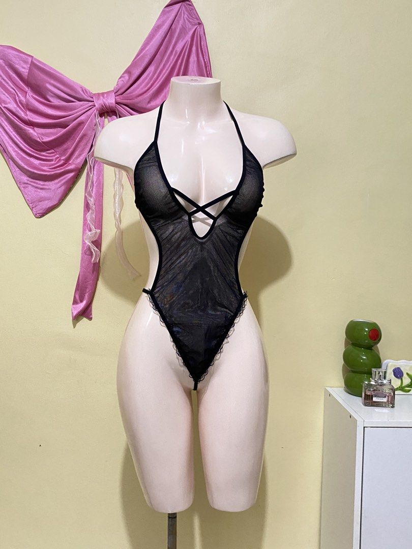 BLACK MESH HALTER ONESIE (Category: Undergarments & Loungewear) located in Dasmarinas. Submitted by hannah.oakph (Listing ID 1463599740, Image 1). Description: .