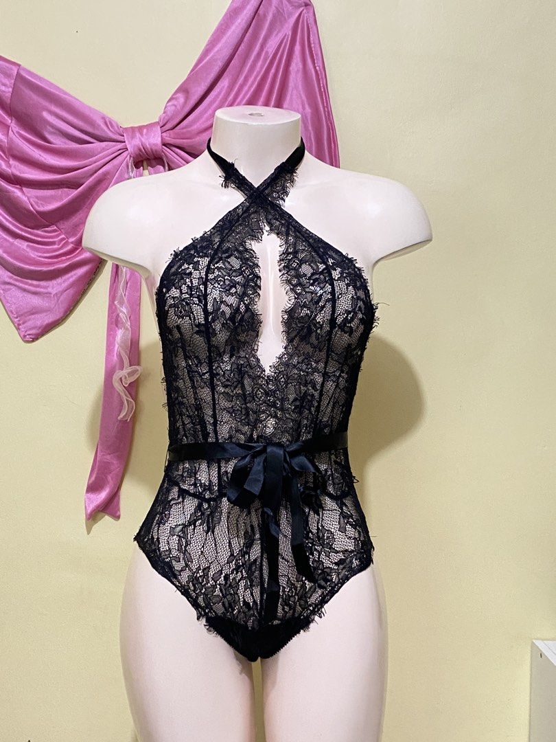 BLACK SEXY LACE HALTER BODYSUIT (Category: Undergarments & Loungewear) located in Dasmarinas. Submitted by hannah.oakph (Listing ID 1463612331, Image 2). Description: .