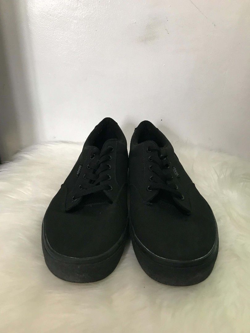 Black Vans Sneakers (Category: Sneakers) located in Manila. Submitted by vincent.seller (Listing ID 1463608864, Image 1). Description: - Classic black Vans sneakers - Durable canvas upper - Lace-up closure for a secure fit - Versatile for everyday wear - Ready for a new home!.
