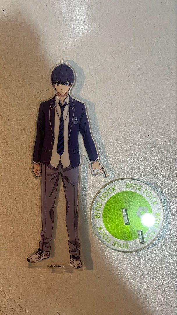 Blue Lock Yoichi Isagi Acrylic Standee with Base Original (Category: Designer & Blind Box Toys) located in Quezon City. Submitted by bunniche (Listing ID 1463593455, Image 1). Description: - Official Blue Lock Yoichi Isagi acrylic standee. - Bought from the pop up store in SM North.
