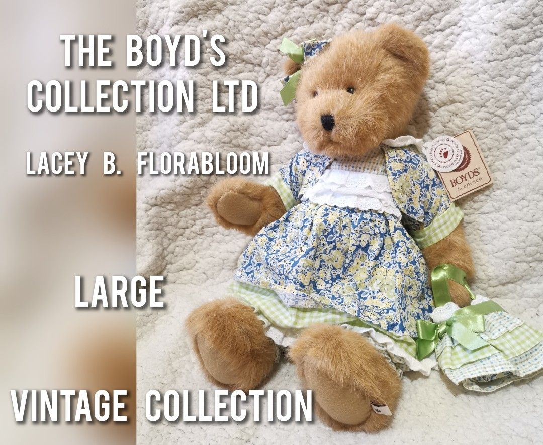 Boyd's Collection Lacey B. Floralbloom Teddy Bear Plush (Category: Plushies & Soft Toys) located in Bacolod City. Submitted by liza_vintage_collections (Listing ID 1463601826, Image 1). Description: .