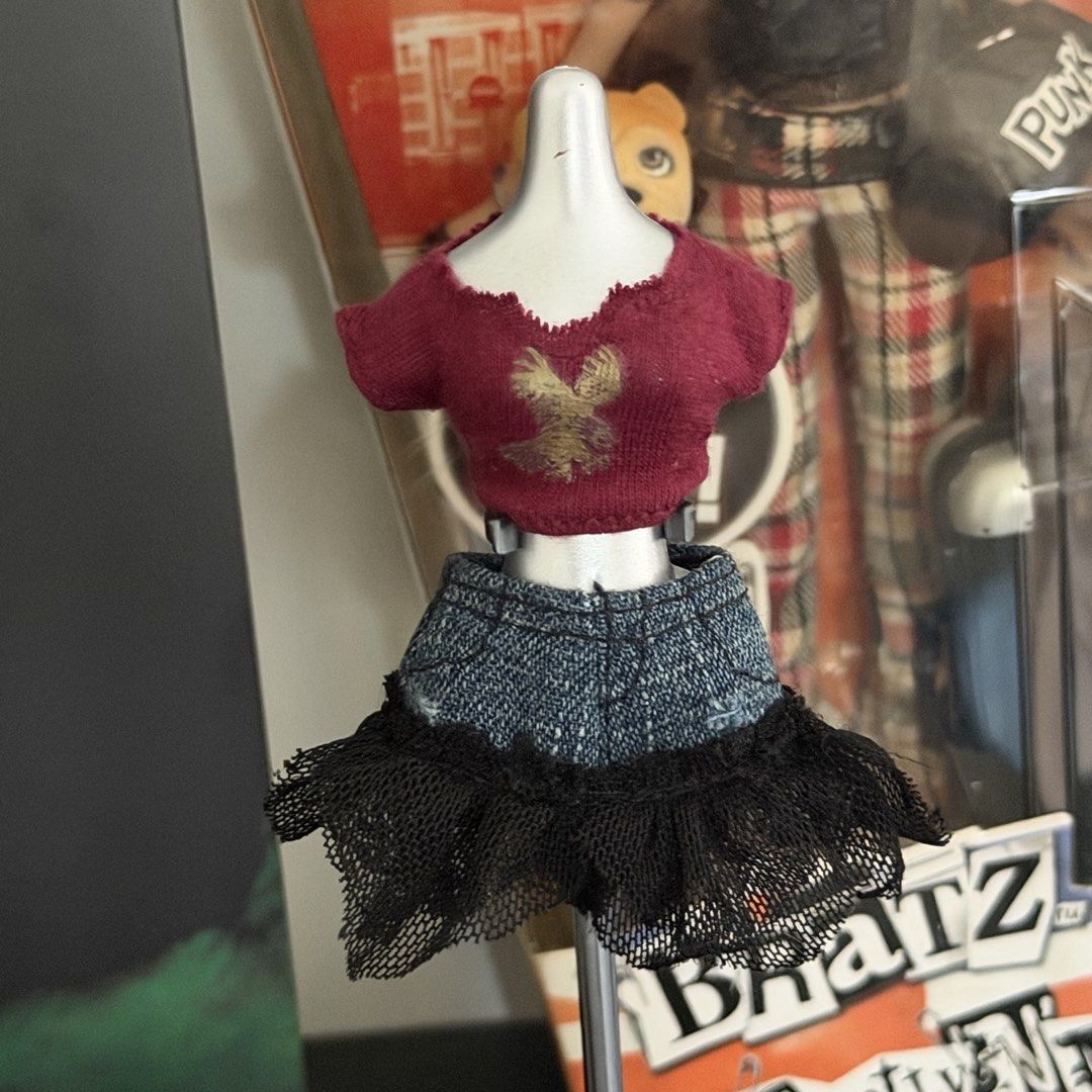bratz clothes (Category: Babies & Kids Fashion) located in Mandaluyong City. Submitted by saintfelicii (Listing ID 1463585938, Image 1). Description: top - 250 skirt - 300.