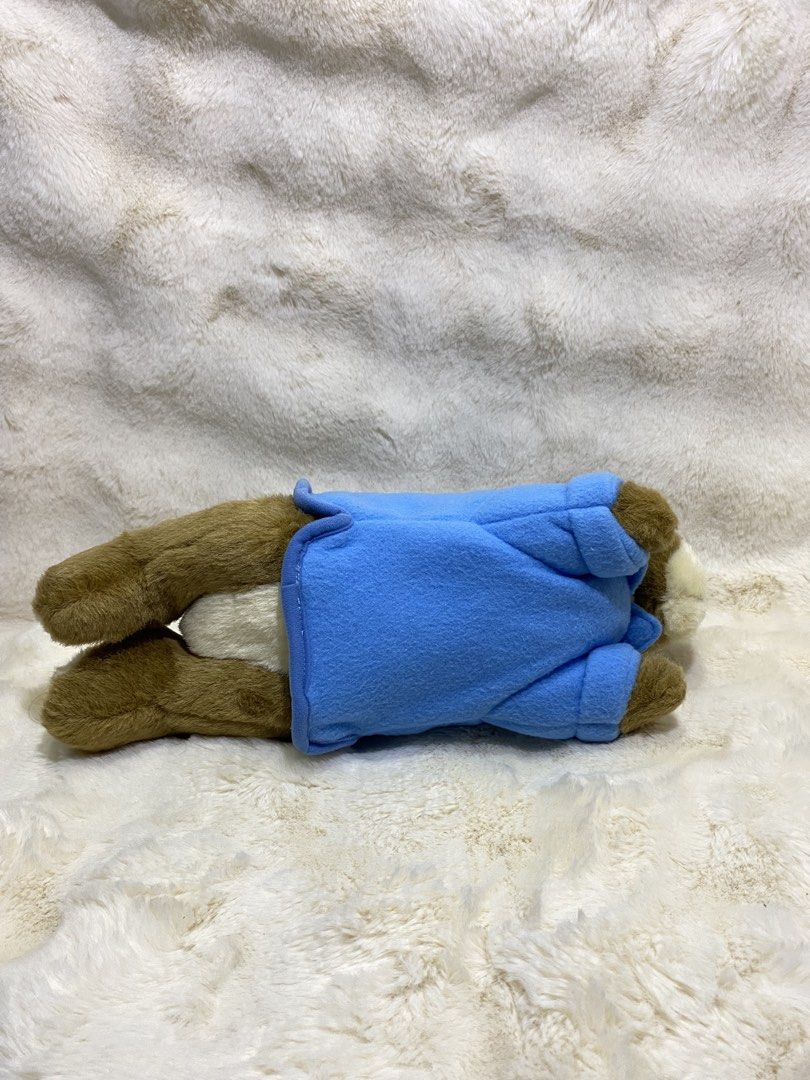 Brown bunny in blue shirt plush (Category: Plushies & Soft Toys) located in Kalibo. Submitted by ollie_stuffshop (Listing ID 1463561523, Image 3). Description: 17cm x 14cm x 34cm Before you send your inquiries: ❗️Last Price is already posted ❗️Manage your expectations, WYSIWYG ❗️May need washing ❗️Dropoff is every Wednesday & Sunday - resembles Peter Rabbit .