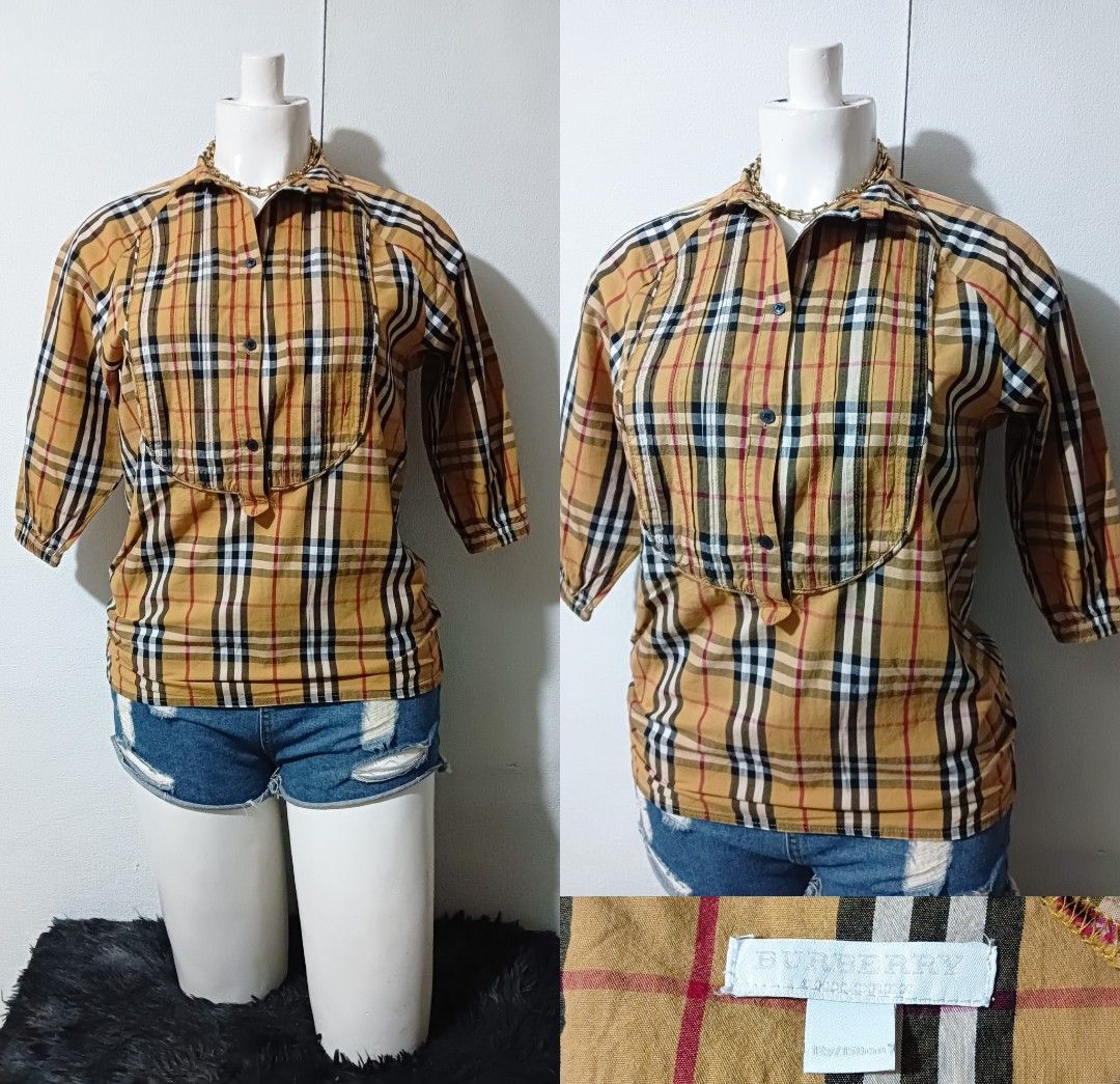 Burberry 3/4 Plaid (Category: Others Tops) located in Ozamiz City. Submitted by lovethriftshop18 (Listing ID 1463567839, Image 1). Description: Size Medium.
