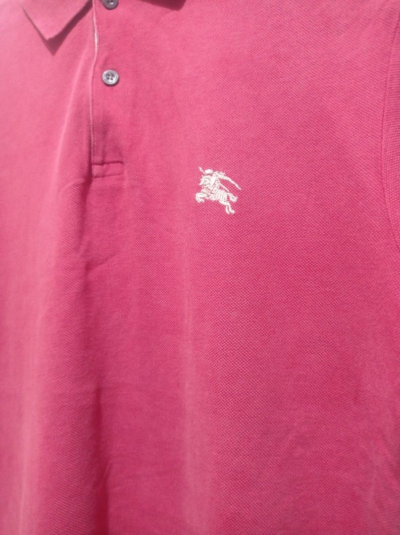 Burberry Side Logo Polo Shirt (Category: Tshirts & Polo Shirts ) located in Pasig City. Submitted by pureselectionapparel (Listing ID 1463741326, Image 2). Description: Burberry Side Logo Polo Shirt 🏷️ Size medium on tag Dimes: 20width 30.5length Very Good Condition Color rate: 8.8/10 No issues, need wash only 300 plus ship Location: Pasig City.