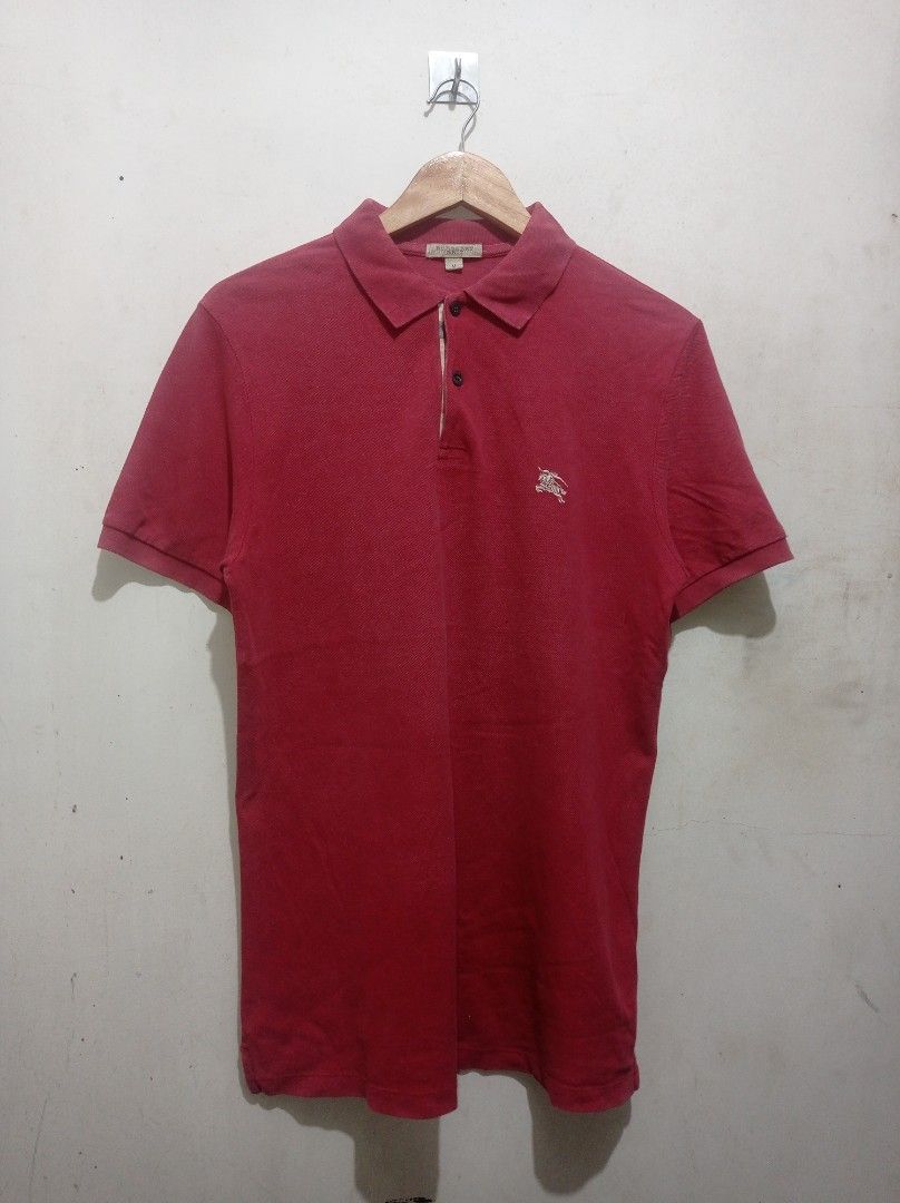 Burberry Side Logo Polo Shirt (Category: Tshirts & Polo Shirts ) located in Pasig City. Submitted by pureselectionapparel (Listing ID 1463741326, Image 1). Description: Burberry Side Logo Polo Shirt 🏷️ Size medium on tag Dimes: 20width 30.5length Very Good Condition Color rate: 8.8/10 No issues, need wash only 300 plus ship Location: Pasig City.