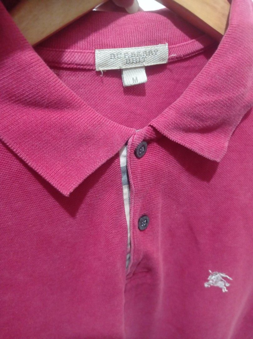 Burberry Side Logo Polo Shirt (Category: Tshirts & Polo Shirts ) located in Pasig City. Submitted by pureselectionapparel (Listing ID 1463741326, Image 3). Description: Burberry Side Logo Polo Shirt 🏷️ Size medium on tag Dimes: 20width 30.5length Very Good Condition Color rate: 8.8/10 No issues, need wash only 300 plus ship Location: Pasig City.