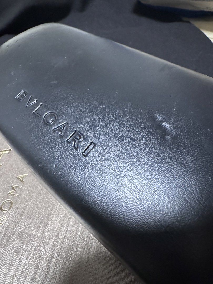 BVLGARI SUNGLASSES CASE & Paper Bag (Category: Luxury Accessories) located in Marikina City. Submitted by luvbags40524 (Listing ID 1463672892, Image 2). Description: Good condition Slight dent Dm for interested .