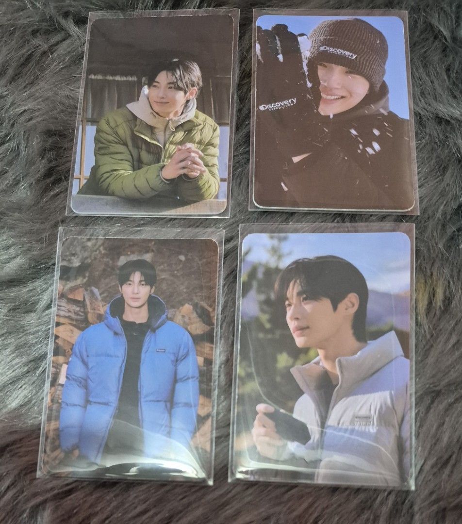 Byeon Wooseok x Discovery Expedition (complete inclusions) (Category: K-Wave Merchandise) located in Imus. Submitted by shopestepanimey (Listing ID 1463590283, Image 2). Description: - BWSxDiscoveryExpedition limited time merch - includes 4 postcards and 4 photocards - All photocards are in protective sleeves - Ideal for collectors and fans of the brand.
