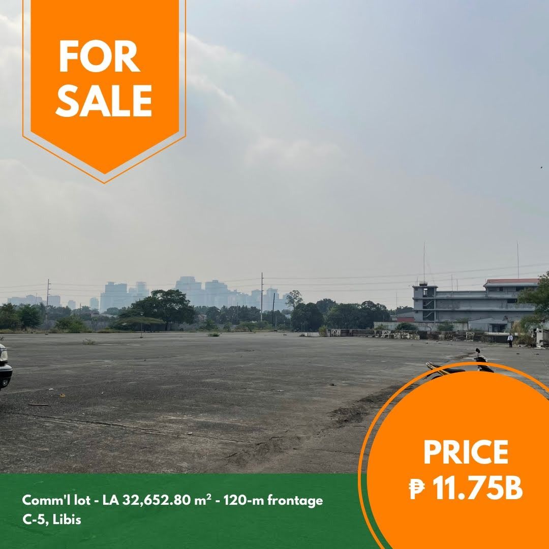 C-5, Libis commercial lot (Category: Lot) located in Quezon City. Submitted by jmpgutierrez (Listing ID 1463589634, Image 1). Description: For sale: C-5, Libis commercial lot C-5, Libis, Quezon City Lot area: 32,652.80 sqm Commercial 120-meter frontage Direct to seller Asking price: PHP 360,000/sqm http://www.pgr.com.ph/commercial-1/2019/9/17/c-5-libis-commercial-lot -- Jose Mari Pangandian Gutierrez PRC REBL # 16969 PAREB-CTREB.