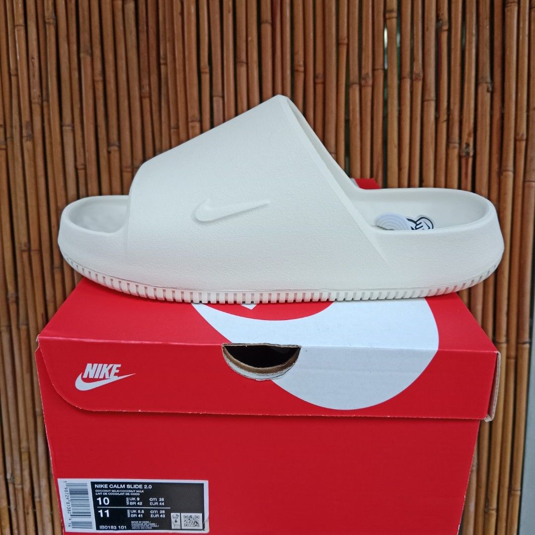 calm slide 2.0 coconut milk (Category: Slippers & Slides) located in Talisay. Submitted by cebushoekick (Listing ID 1463651990, Image 2). Description: Nike calm slide 2.0 - coconut milk Men Size: 8 9 10 Price: 1,900. Only✅ Brandnew - original - legit Complete with og box Money back if proven fake. ✅ - Can ship nationwide via JRS / LBC plus sf - delivery 🚚 maxim Cebu only plus df - MOD: Gcash Maya bank transfer •DM/PM sa page for inquiries Locati