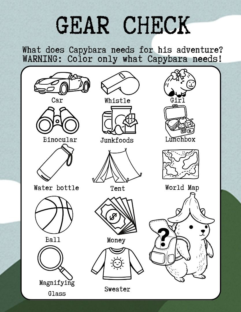 Capybara's Adventure I (Category: Infant Playtime) located in Caloocan City. Submitted by kijiiiin (Listing ID 1463718790, Image 2). Description: Capybara's Adventure I has 21 pages where your kid can do puzzles, math, match, and have fun while learning..