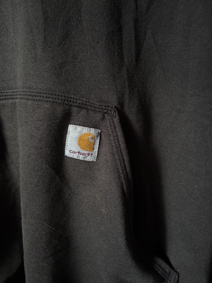 Carhartt dark gray pullover hoodie jacket (Category: Coats, Jackets and Outerwear) located in General Santos City (Dadiangas). Submitted by artsupply.co (Listing ID 1463617371, Image 3). Description: Size small on tag, actual size medium to large Dimension width 22 length 28 Very good condition Color rate 8/10 color may vary due to natural lighting Issue some parts have slight fading Authentic Located in General Santos City, Mindanao. Shipping fe