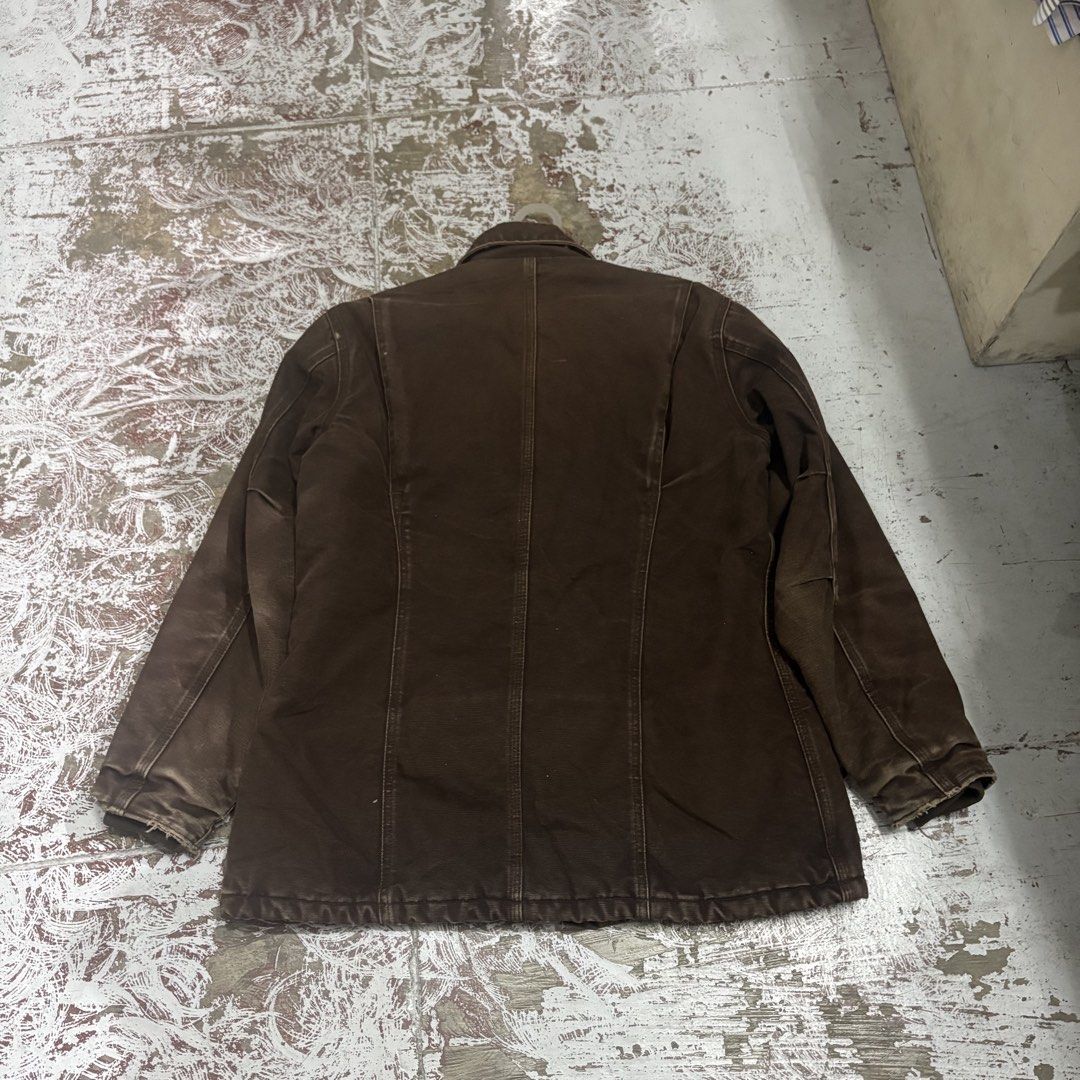 Carhartt For Women Brown Canvas Work Jacket (Category: Coats, Jackets and Outerwear) located in Ajuy. Submitted by reeyn0515 (Listing ID 1463578850, Image 3). Description: - Brand: Carhartt - Color: Brown - Style: Work Jacket - Material: Durable Cotton Duck Canvas - Lining: Quilted for warmth - Pockets: 2 chest pockets, 2 hand pockets - Closure: Zipper and snap - Size: Medium - Ideal for: Work or everyday wear - 23x27.
