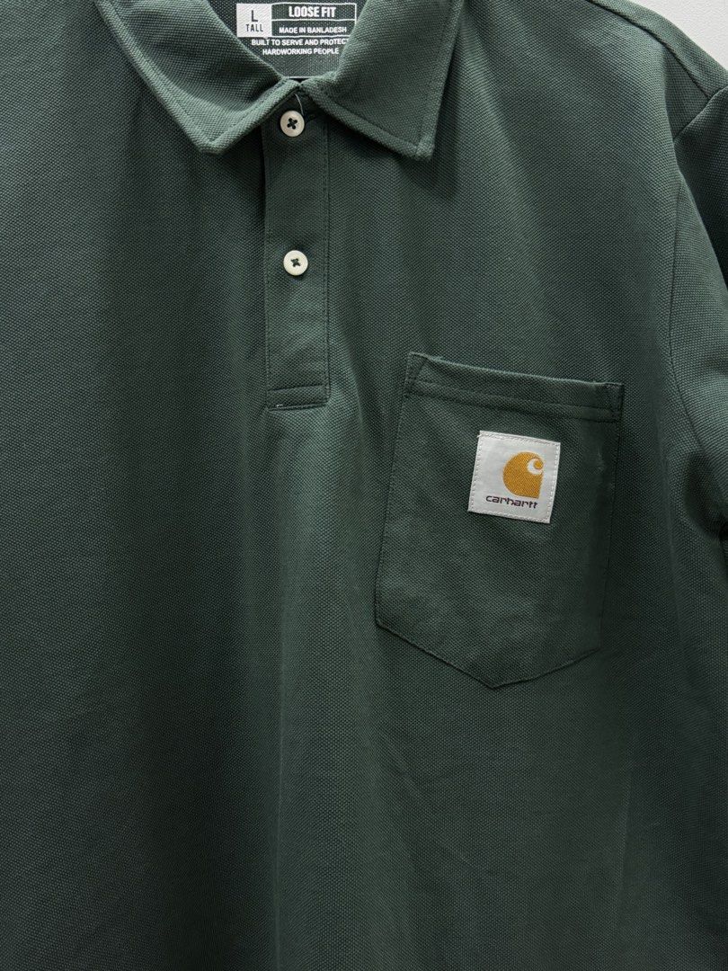 Carhartt Polo Shirt (Category: Tshirts & Polo Shirts ) located in Angeles City. Submitted by afterwear.thrift (Listing ID 1463659018, Image 2). Description: Carhartt W21” x L27”-28” Branded. Curated items that good as new.