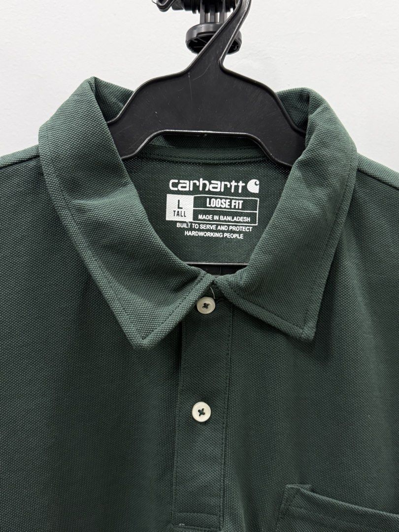 Carhartt Polo Shirt (Category: Tshirts & Polo Shirts ) located in Angeles City. Submitted by afterwear.thrift (Listing ID 1463659018, Image 3). Description: Carhartt W21” x L27”-28” Branded. Curated items that good as new.