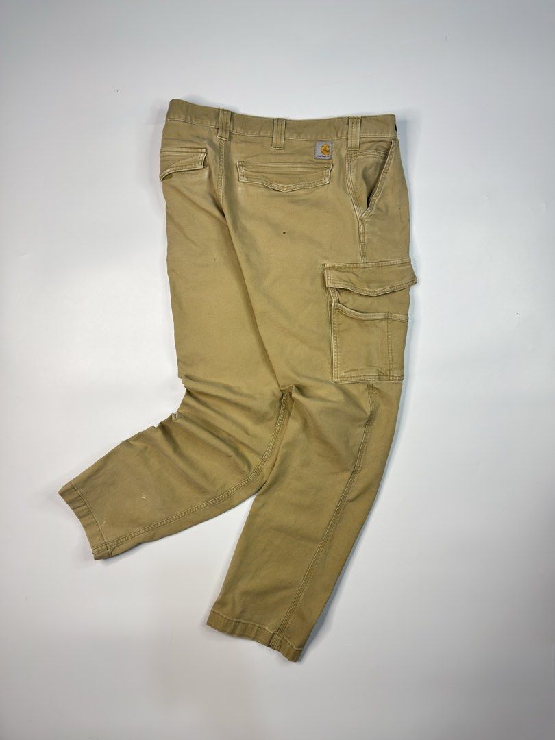 CARHARTT RIGBY (Category: Jeans) located in Pagadian. Submitted by leoalhabsh08508 (Listing ID 1463611570, Image 3). Description: ‼️ Want to sell ‼️ ●Carhartt rigby cargo pamts(Authentic/Orig) ● Dimes:W34-36 X 40L ●leg open 7.5’ ●Cargo type ●excellent condition ●9.5/10 color rate ● issue:multiple stains and scratch 📝:ganda ng condi forme may mga stains and scratch dagdag character ng carhartt na pants,declare lang natin bawal to sa maselan 🌎Zam