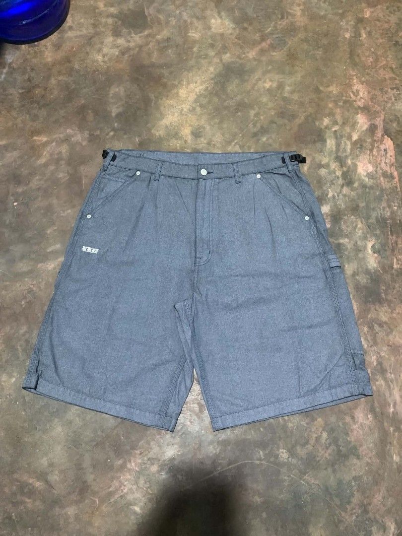 Carpenter shiny raw carpenter jorts (Category: Shorts) located in Davao. Submitted by kenpinero (Listing ID 1463701411, Image 1). Description: shiny raw carpenter jorts waist 38-32 adjustable band length 24 hem 14 thick heavy denim no issue only need ironing.